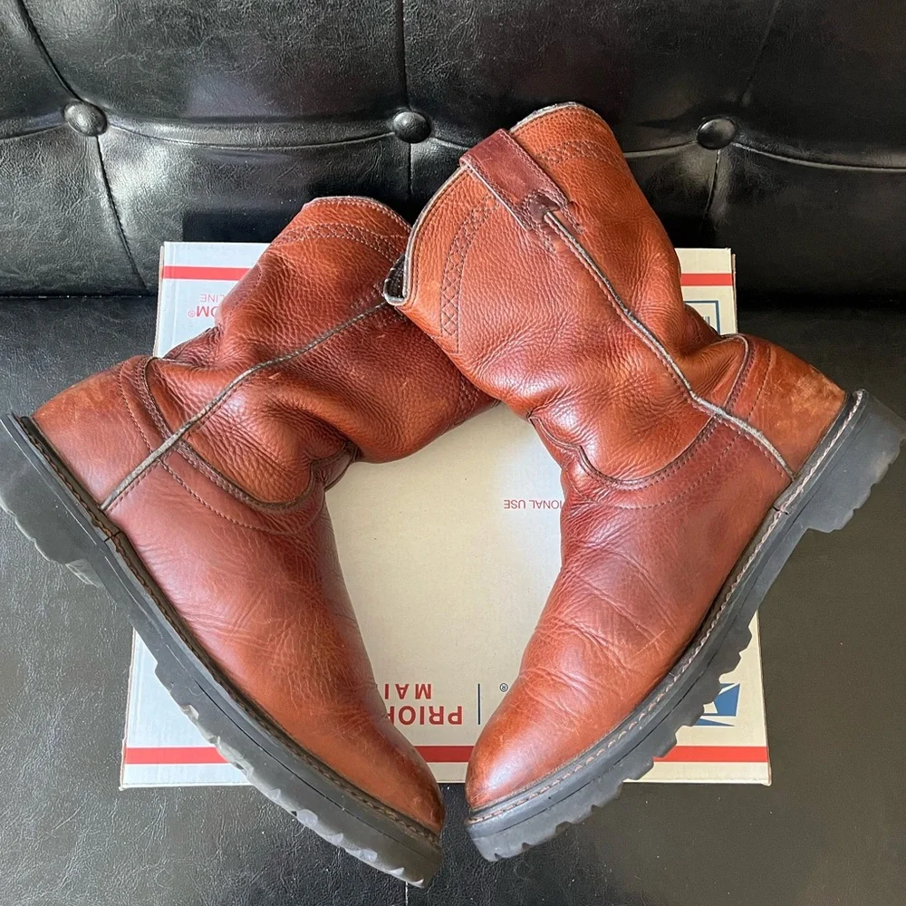 Ariat‎ ACT Roper Brown Leather Boots Men’s Sz 9D